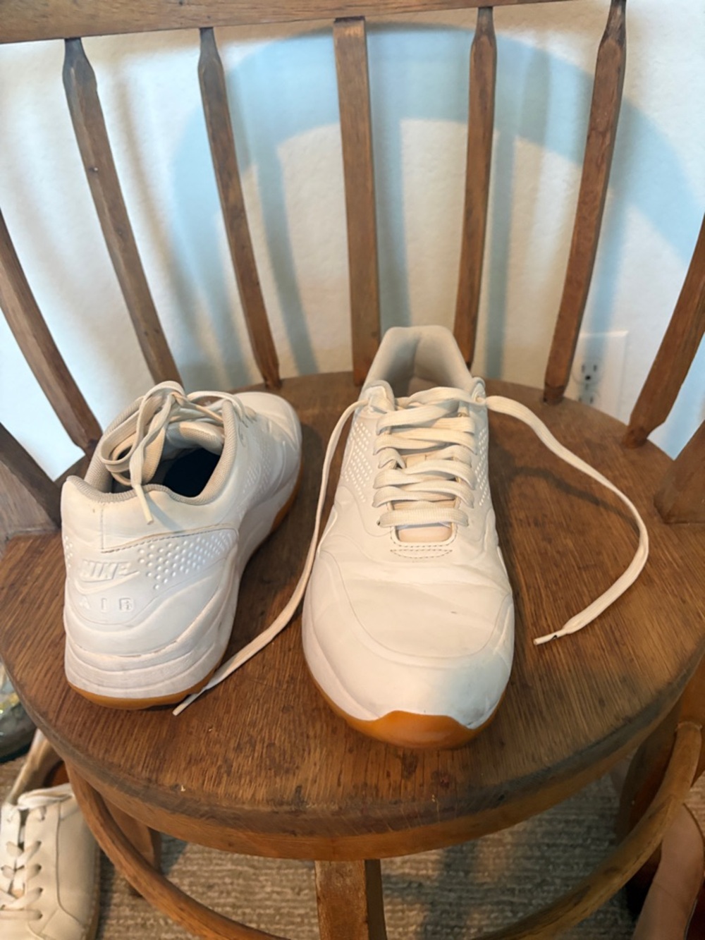 Nike White Low-Top Sneakers with Gum Outsole